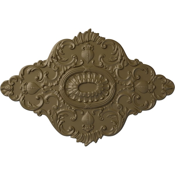 Ekena Millwork Ashford Ceiling Medallion, Hand-Painted Mississippi Mud, 42 3/4"W x 28 7/8"H x 1"P CM42X28ASMMF - main